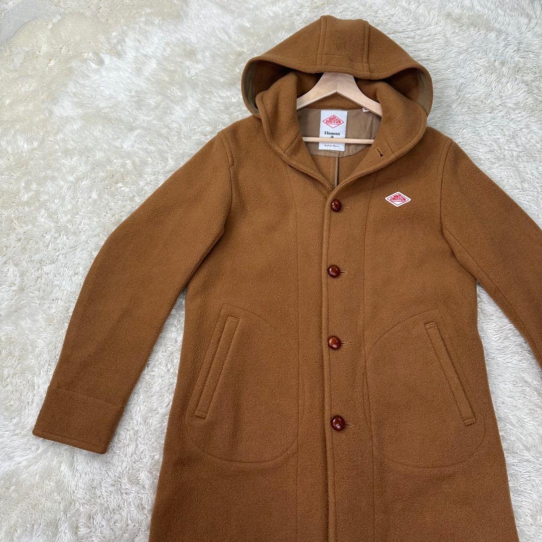 ✨希少✨大きいサイズ ダントン ウールモッサ フード付 コート キャメル 2XL