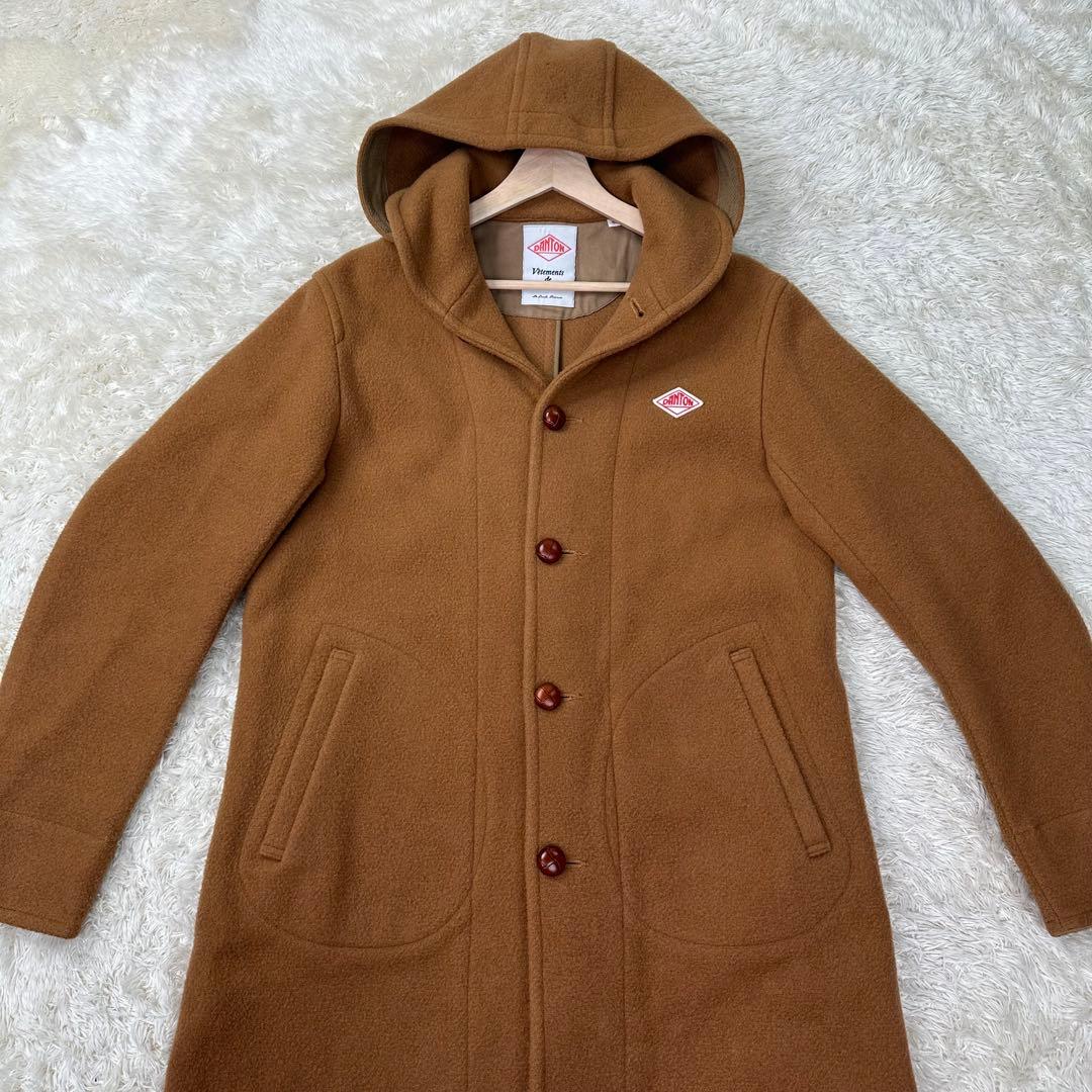 ✨希少✨大きいサイズ ダントン ウールモッサ フード付 コート キャメル 2XL