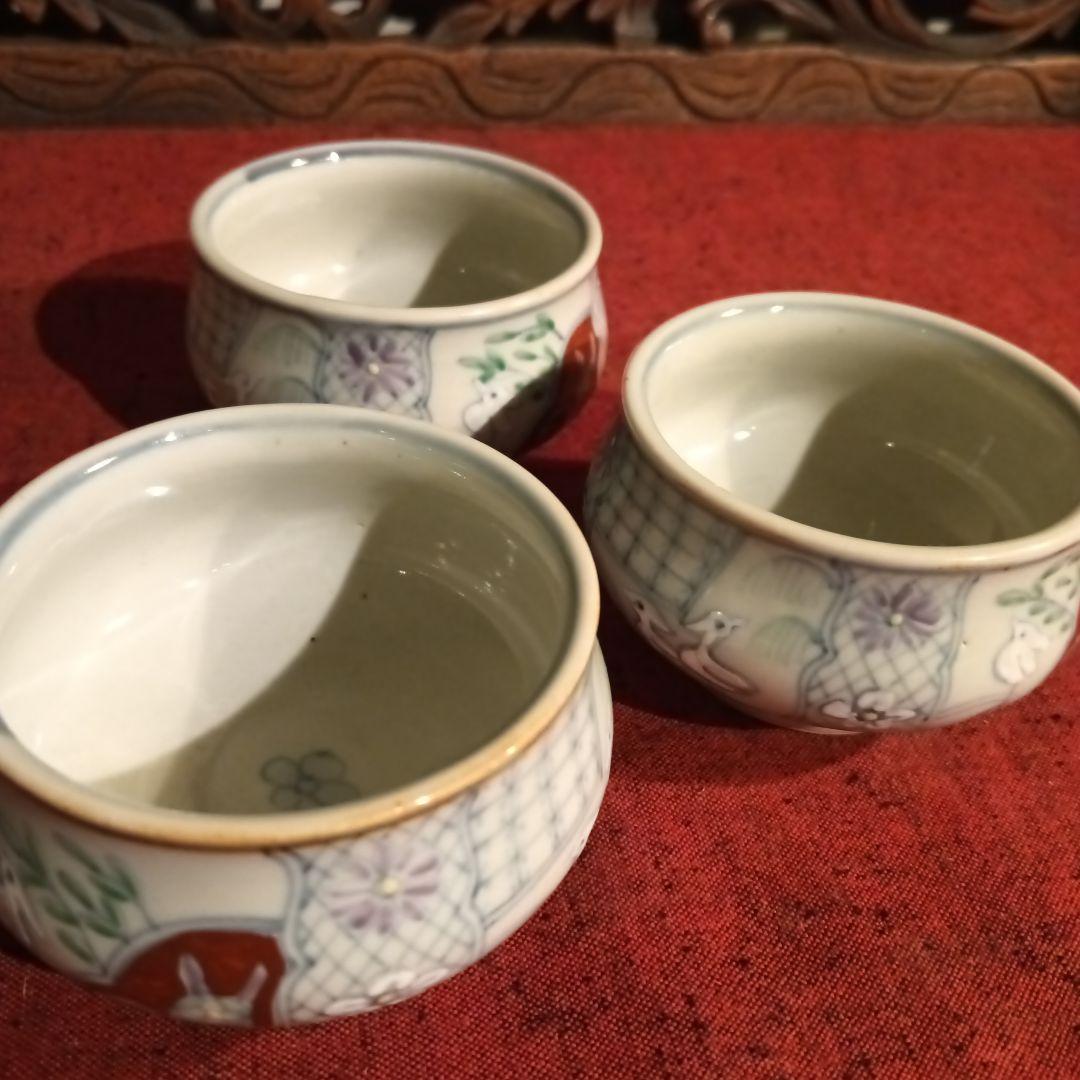 有田焼 佐藤走波　六十七才 花鳥 小鉢 ３客