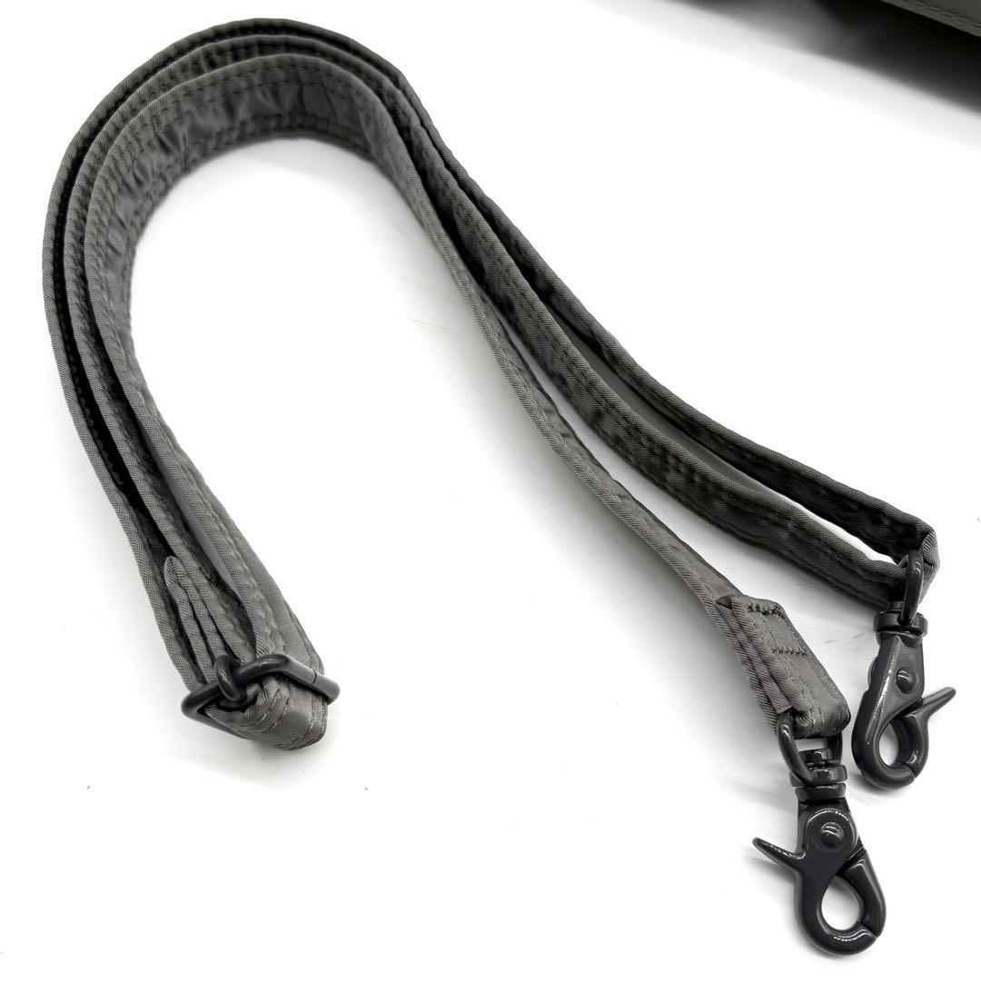 【極美品】ポーター タンカー 2way ボディバッグ ナイロン シルバーグレー