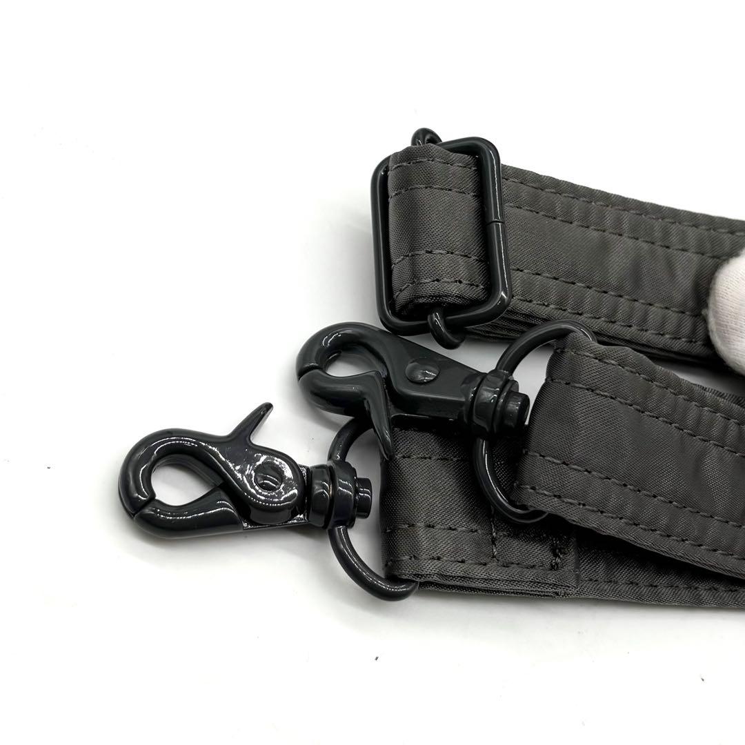 【極美品】ポーター タンカー 2way ボディバッグ ナイロン シルバーグレー