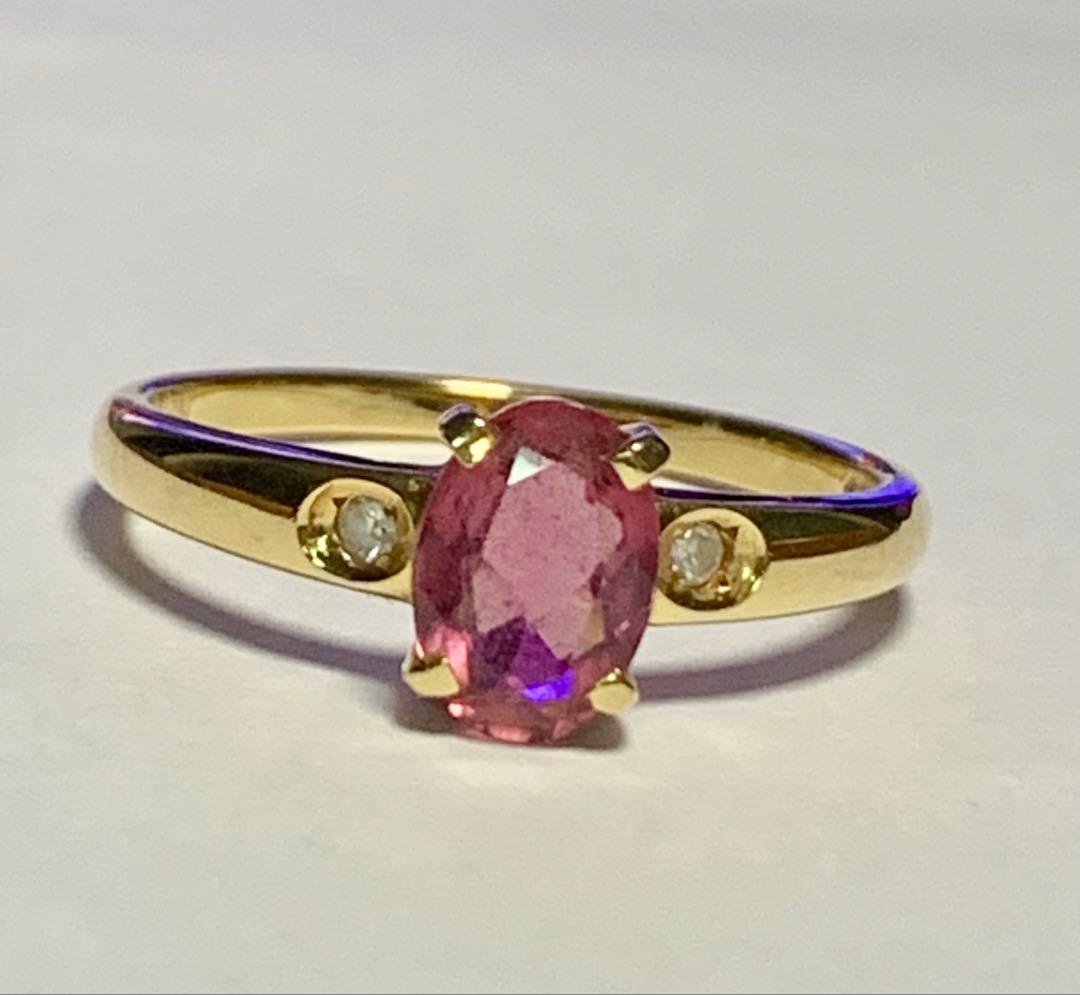 maro  K18 TASAKI ピンクトルマリン ダイヤモンドリング