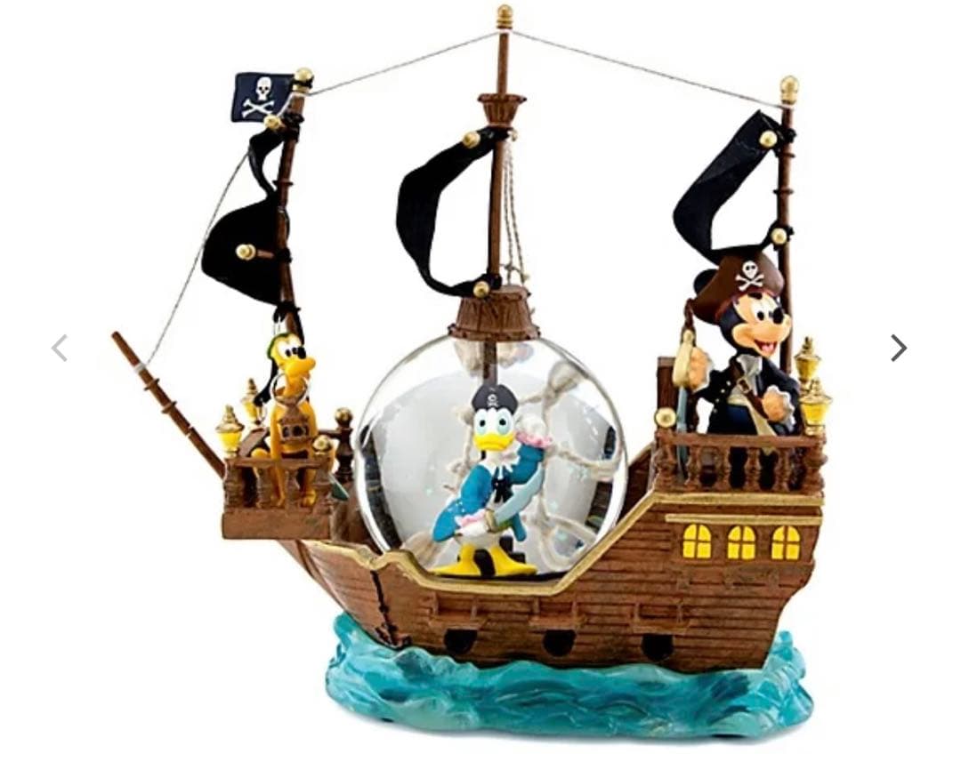 激レア　スノードーム　ディズニー　海賊船　スノーグローブ　フィギュア　ミッキー