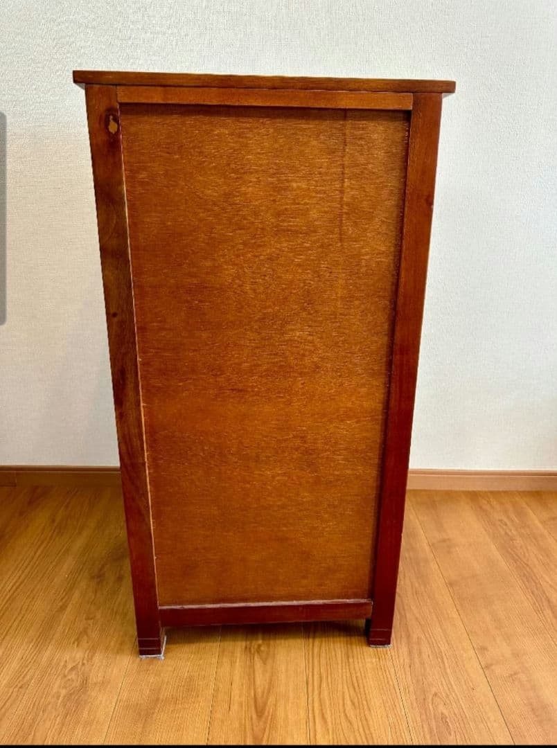 直接取引のみ籐製ラック３バスケット付き ブラウンラタン収納①