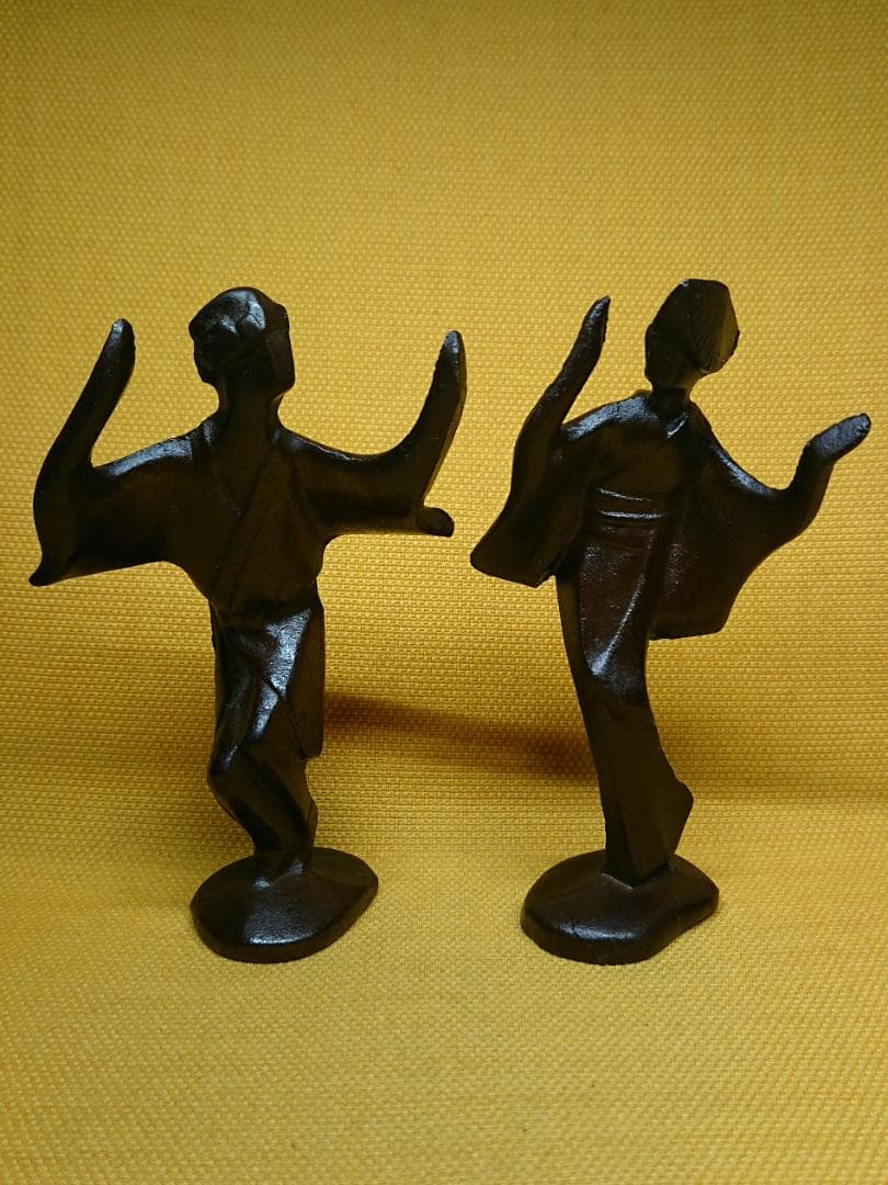 阿波踊り　金属　人間国宝　高橋敬典　置物　インテリア　工芸品　美術品　A3001