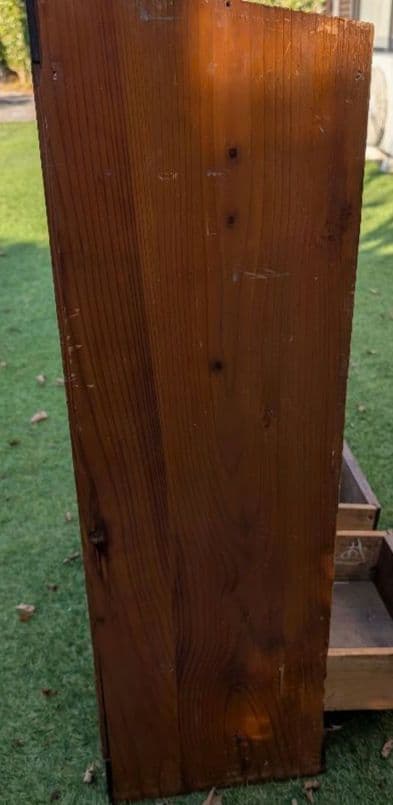 エ*ス様 昭和レトロ　アンティーク木製キャビネット ガラス扉付き　戸棚