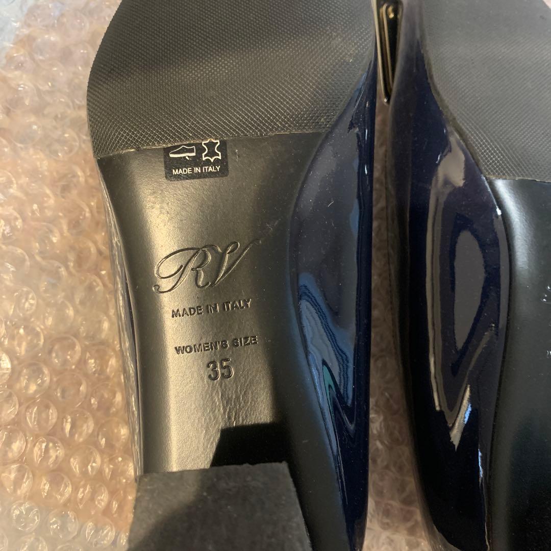Roger Vivier ネイビー エナメル パンプス　サイズ35