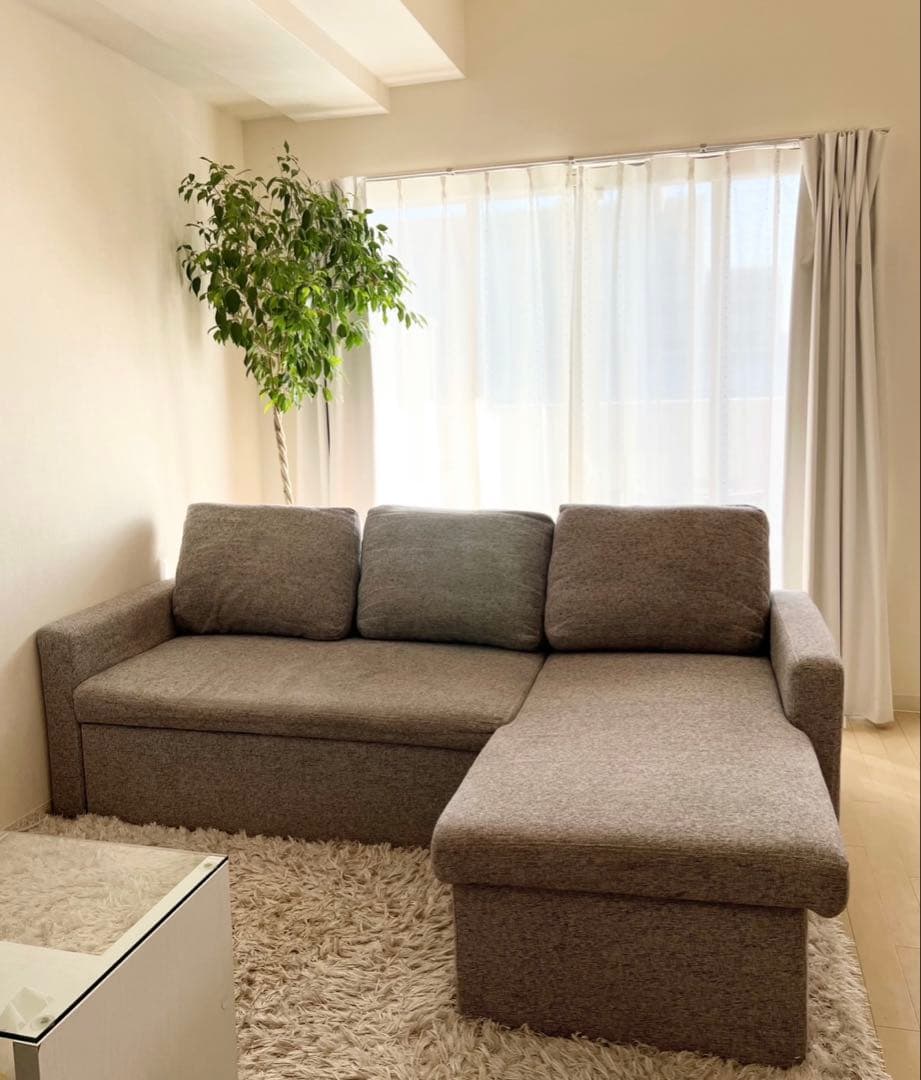 カウチソファー 3人がけ ソファーベッド 収納付き