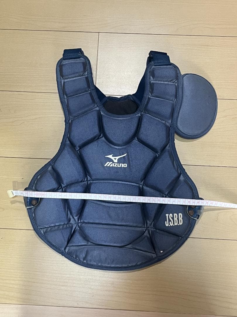 野球 ミズノ キャッチャー防具 プロテクター レガース ネイビー 少年低学年向け