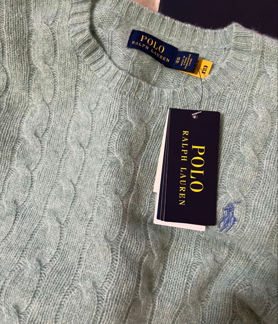 【箱・タグ付き】POLO ラルフローレン　ケーブルニットウールカシミヤ セーター