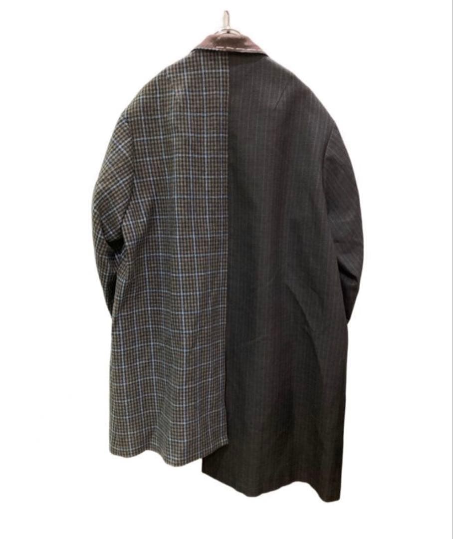 kolor ドッキングコート ストライプ チェック 121WCM-C08104S