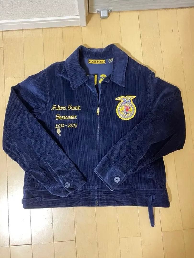 FFA ネイビー ジャケット ピンバッジ付き