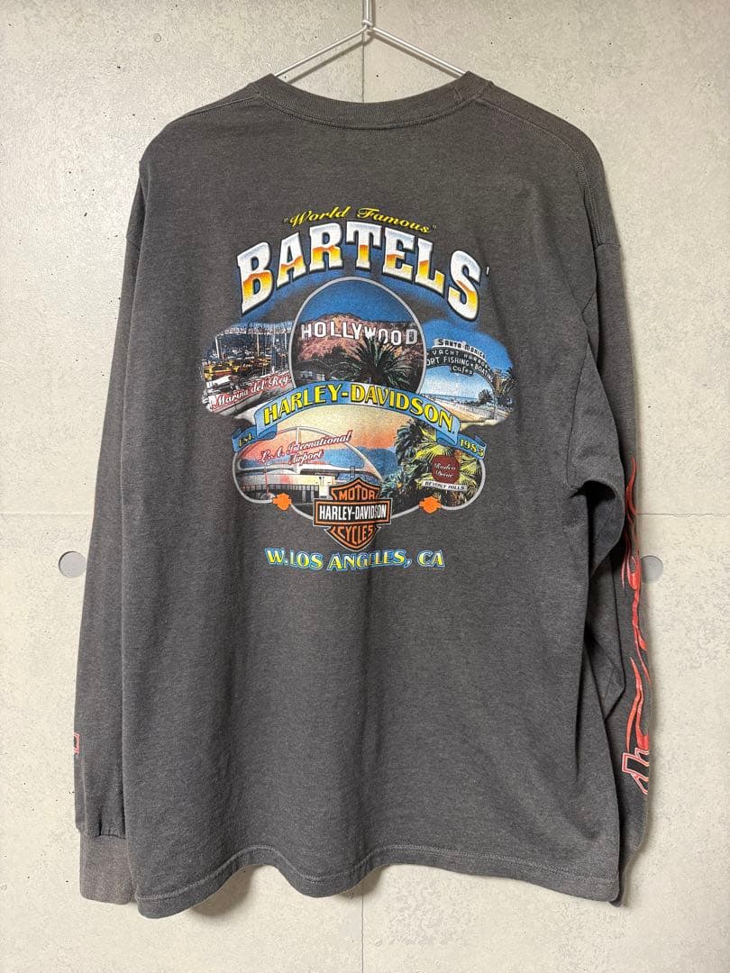 ハーレーダビッドソン ロンT 袖フレイム XL ヴィンテージ