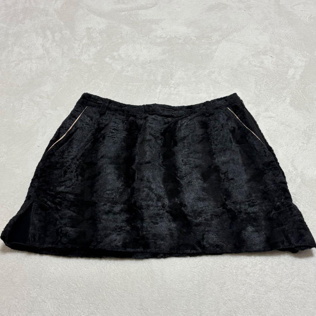 archivio アルチビオ フェイクファー スカート 40 ゴルフウェア