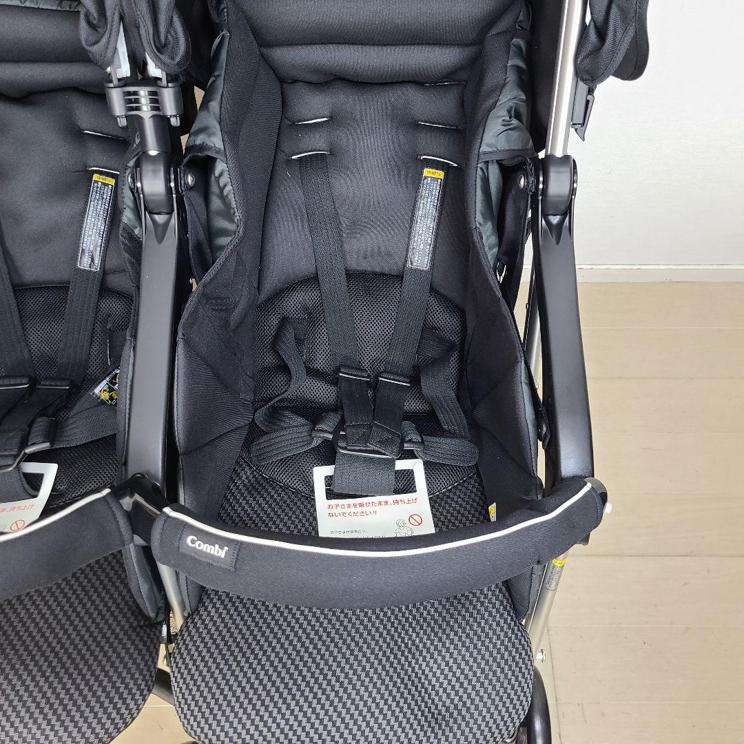 【美品】コンビ Combi ベビーカー ツインスピン ブラック 双子 2人乗り