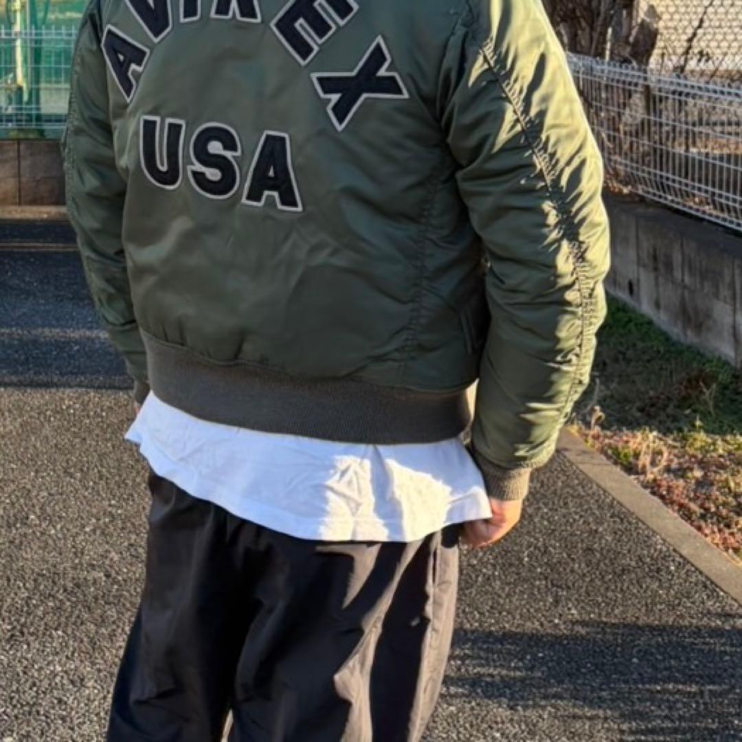 AVIREX MA-1 フライトジャケット アーチロゴ　リバーシブル