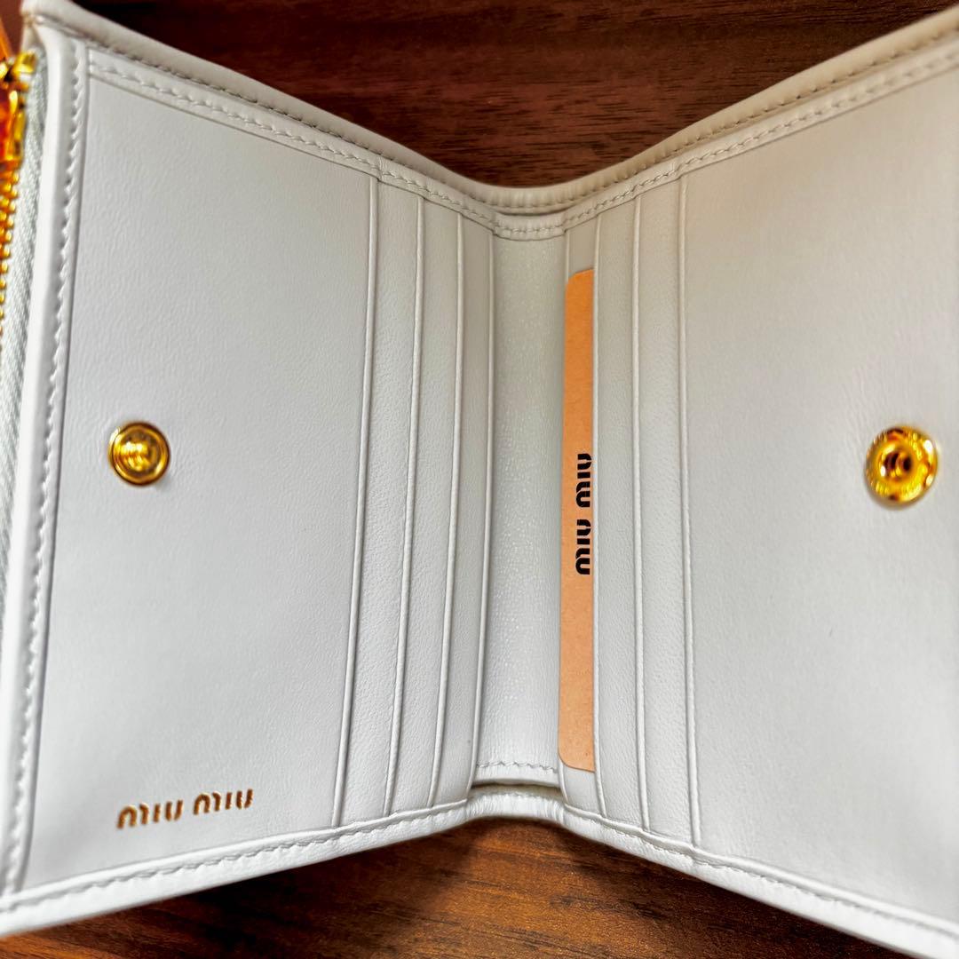 【新品】MIUMIU マテラッセ ナッパレザー ミニ財布
