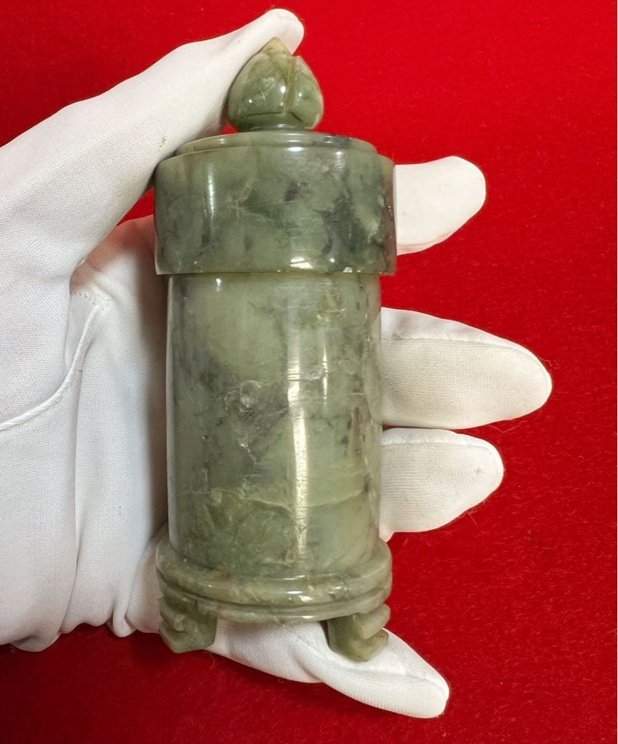 中國美術 古玩 玉石香筒 香道具