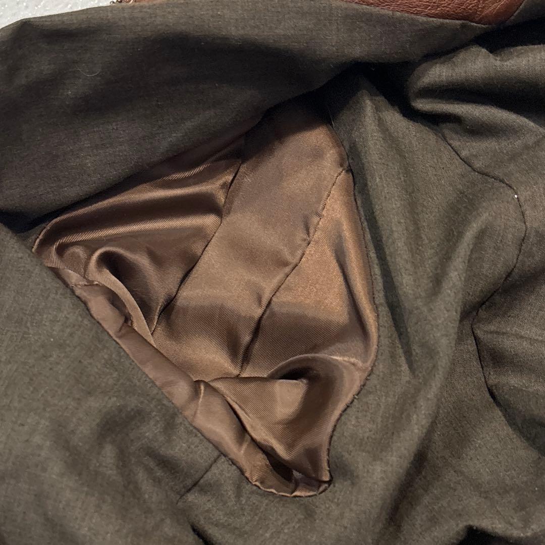 【メンズL】HARE ハレ　レザージャケット　ライダース　バンドカラー　ラム