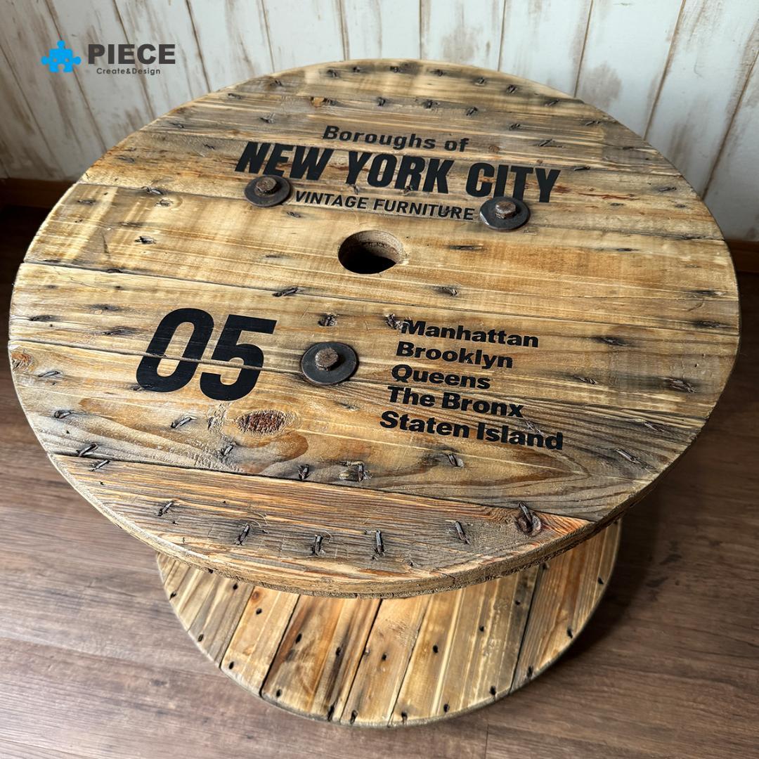 テーブル インダストリアル 家具 ケーブル 電線ドラム アメリカン NY05