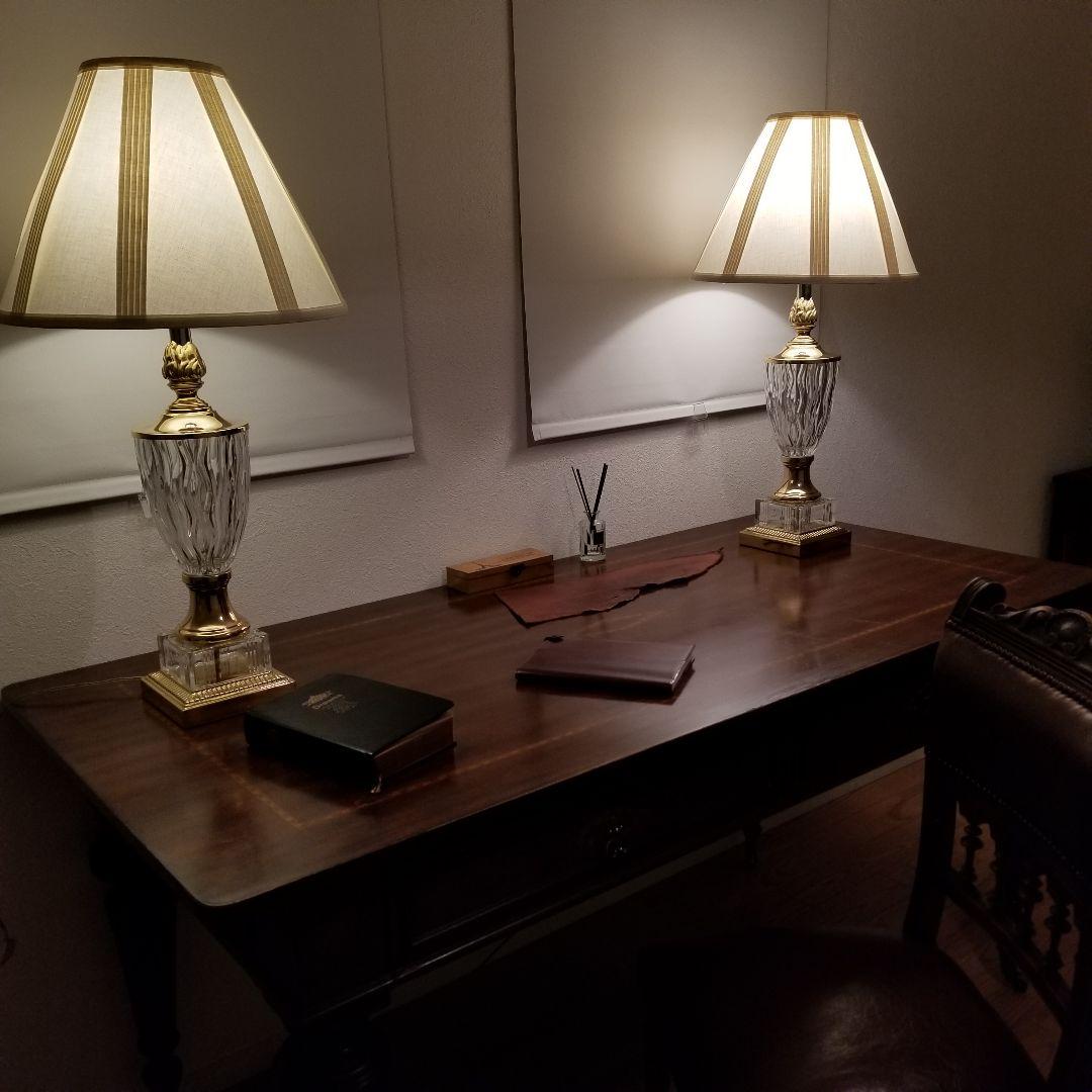 ドイツKENSINGTON クリスタルグラス クラシック インテリアランプセット