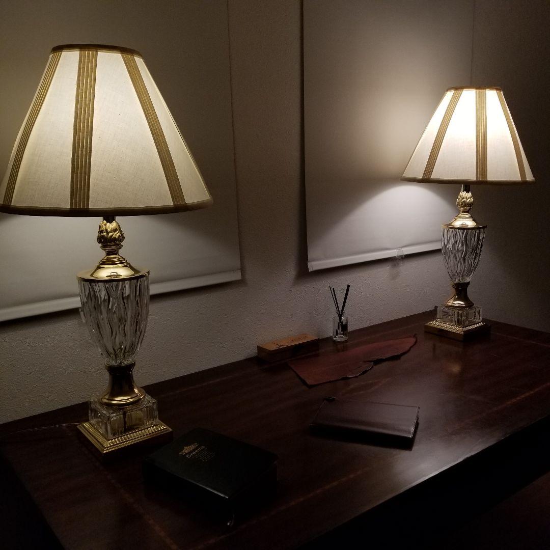 ドイツKENSINGTON クリスタルグラス クラシック インテリアランプセット