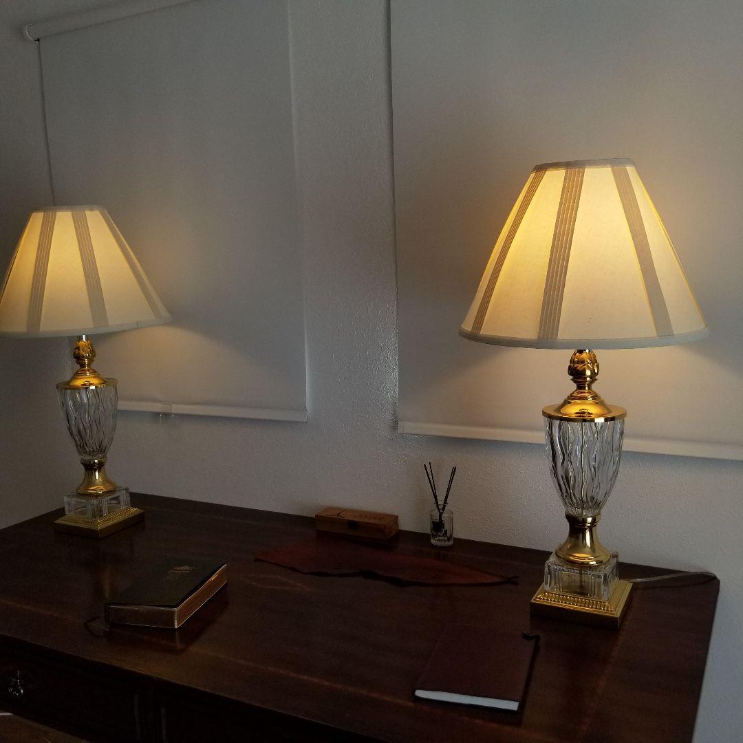 ドイツKENSINGTON クリスタルグラス クラシック インテリアランプセット