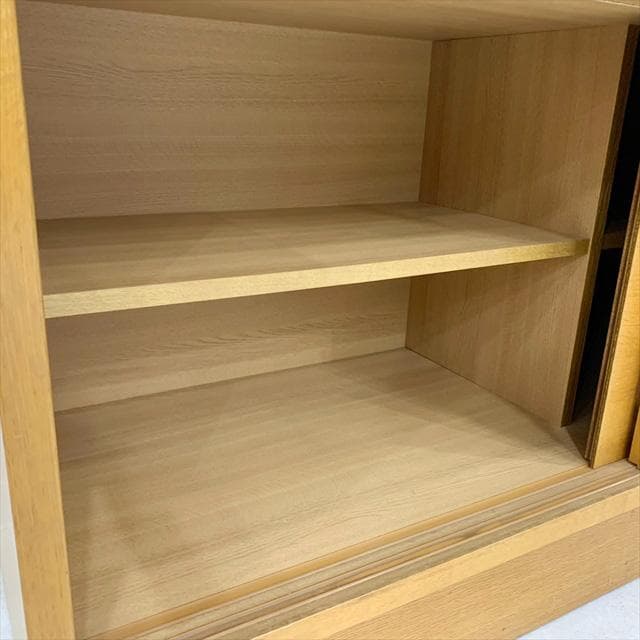 80'sヴィンテージオーク突板食器棚（カップボード）