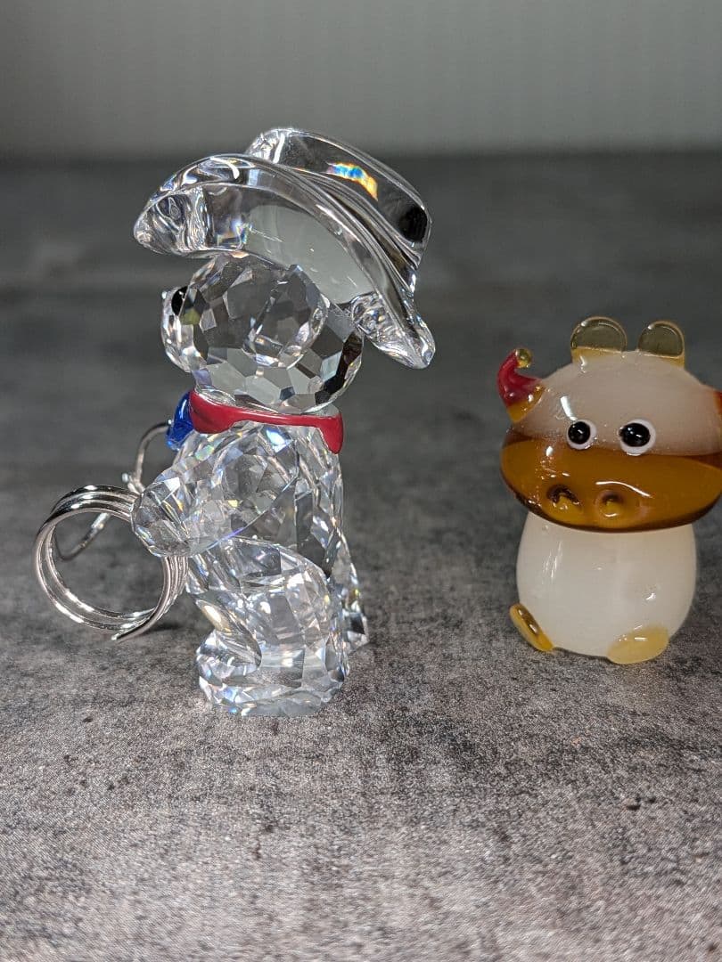 レア　スワロ　カウボーイ　牛セット　Swarovski　883413　クリスベア