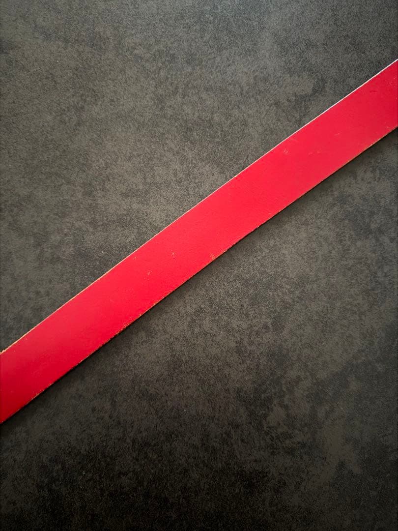 エヴィス ど根性ベルト レザーベルト 赤 レッド EVISU