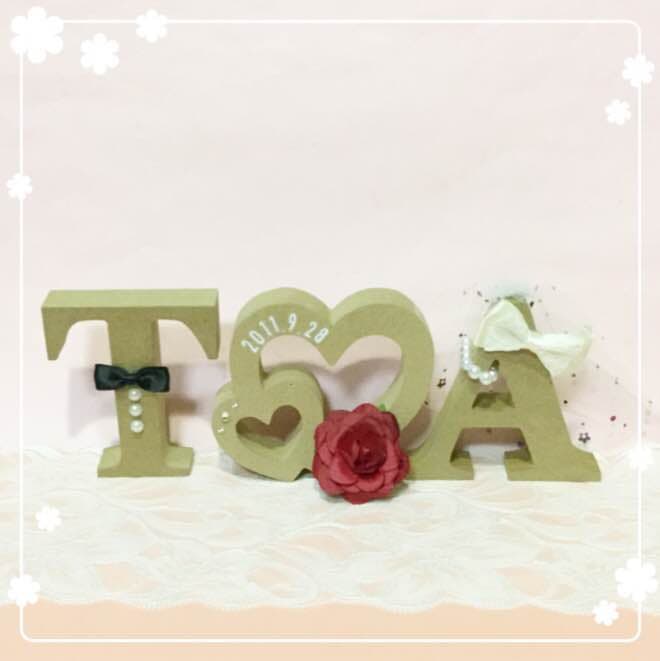 田邊文子様確認用♡ウエディングバージョン・イニシャルオブジェ