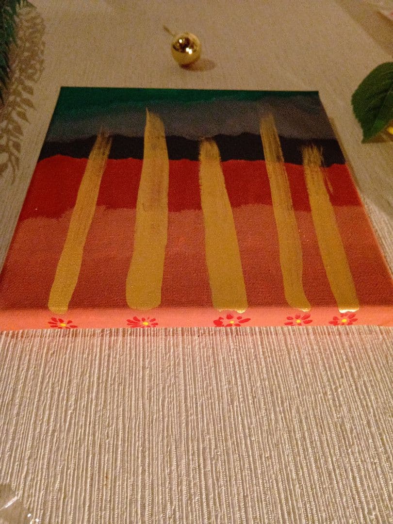 空から、花が降ってきた。