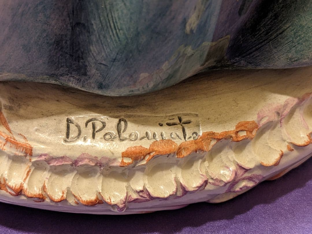 D.Poloniato 作 【ハープを弾く娘】