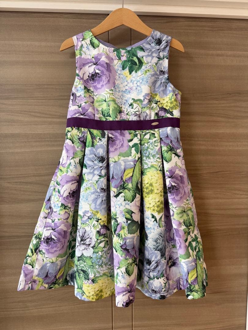 ANNA SUI mini花柄ノースリーブワンピース