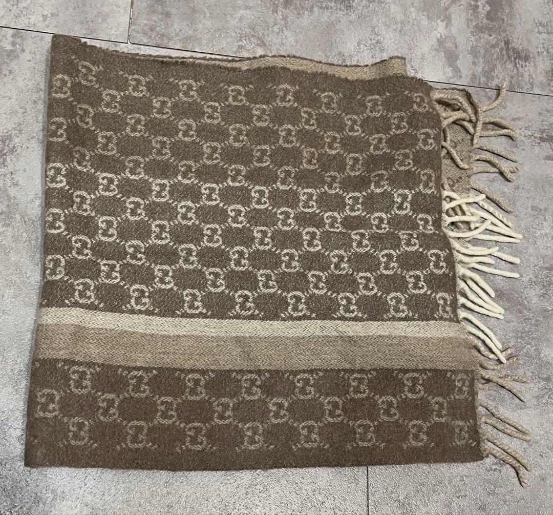 GUCCI マフラー カシミヤ混紡 付属品多数 GG柄レディースメンズ