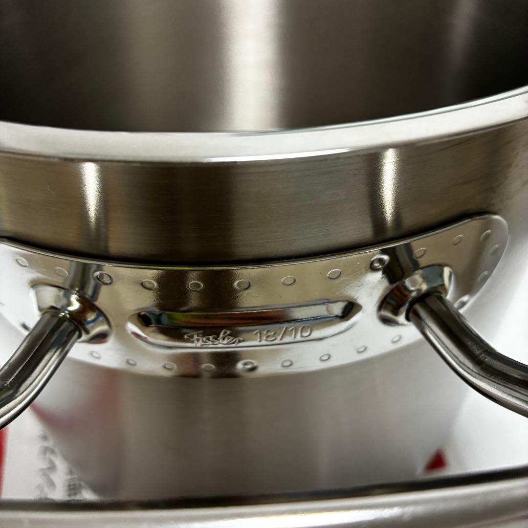 美品　フィスラー ステンレス パスタ　5.0L ドイツ製　説明書あり　寸胴