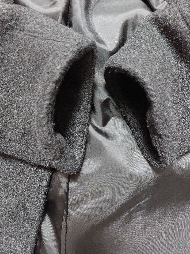 ☆ダークグレー ダッフルコート フード付き☆