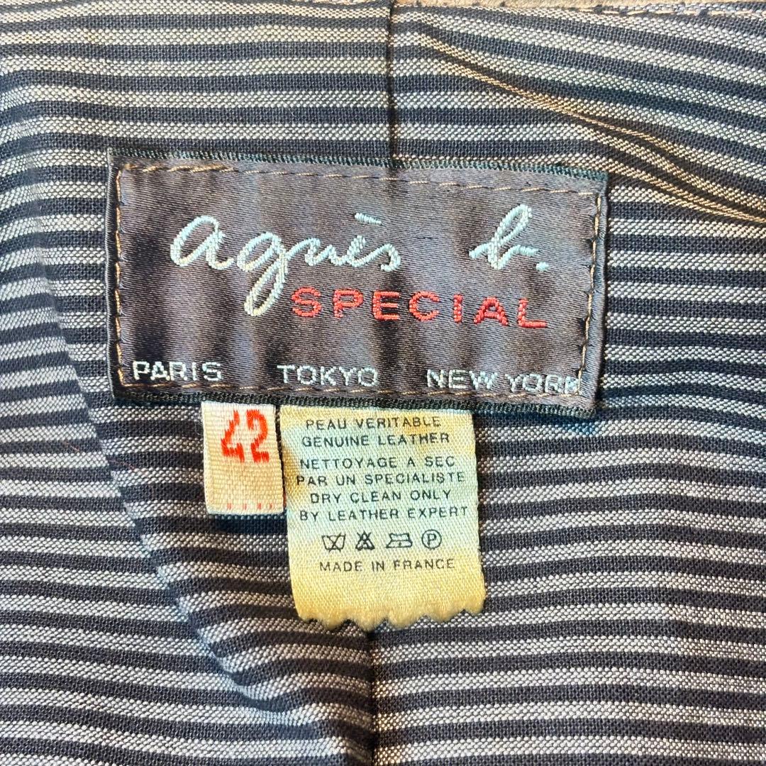 アニエスベー　レザージャケット　スエード　ナポレオン　本革　最高級　美品　アニエ