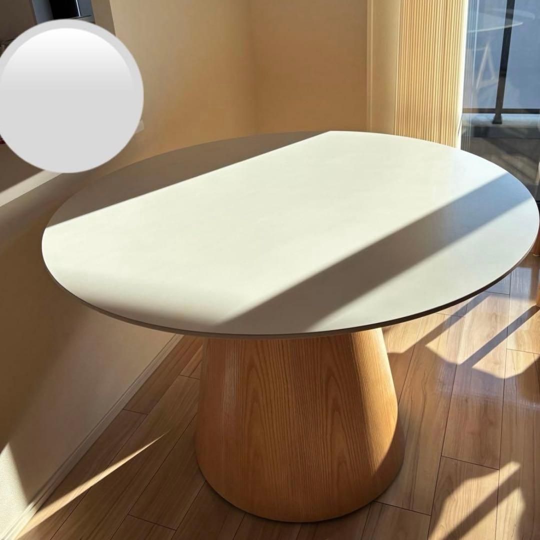 木製　円形ダイニングテーブル