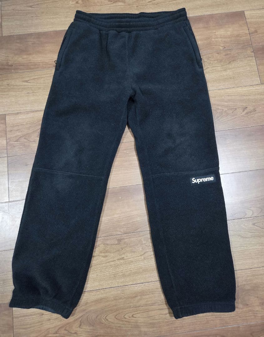 Supreme ブラック フリースパンツ　Mサイズ