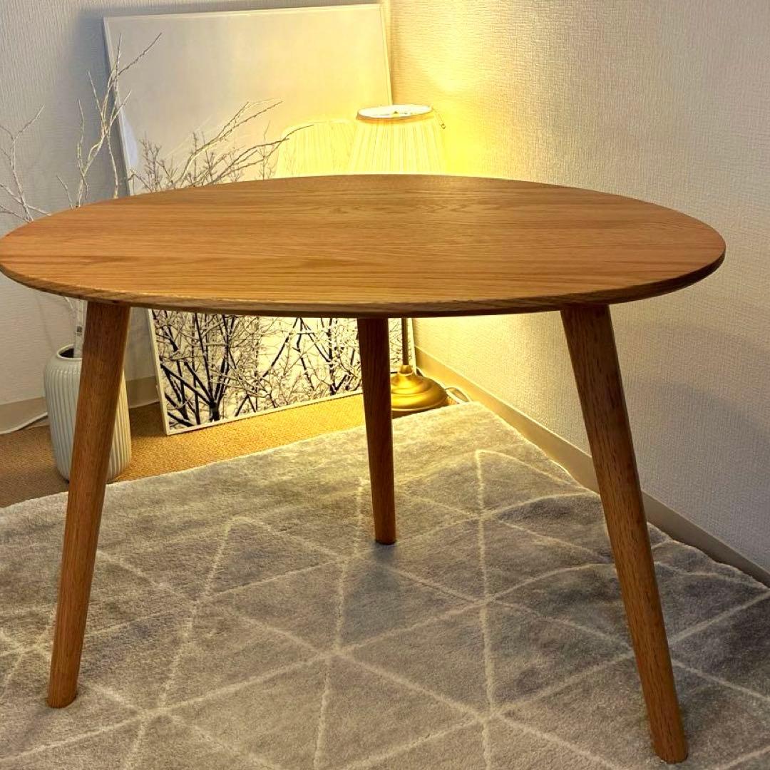 YESWOOD ネストテーブル ローテーブル 北米産FAS級オーク無垢材 円形