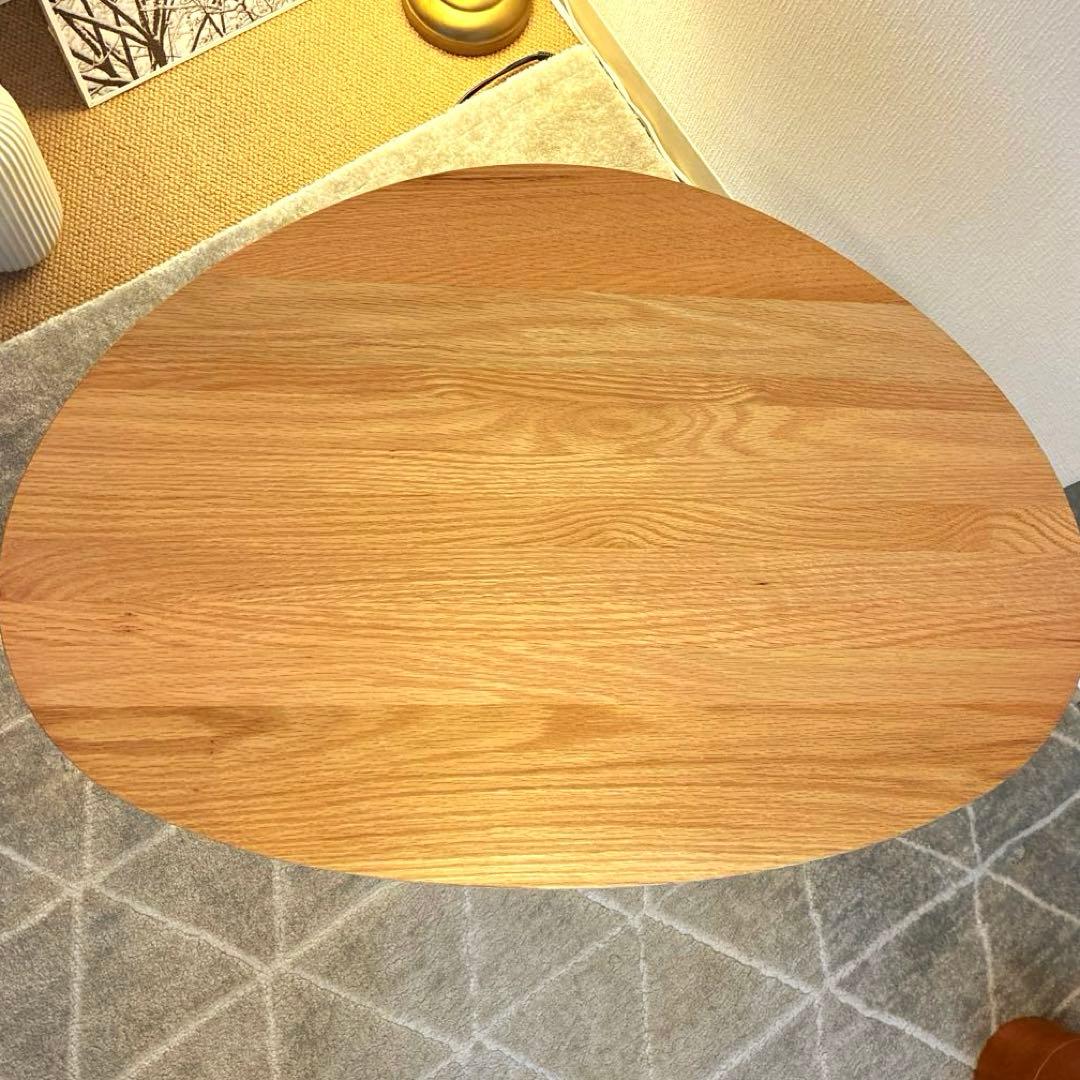 YESWOOD ネストテーブル ローテーブル 北米産FAS級オーク無垢材 円形