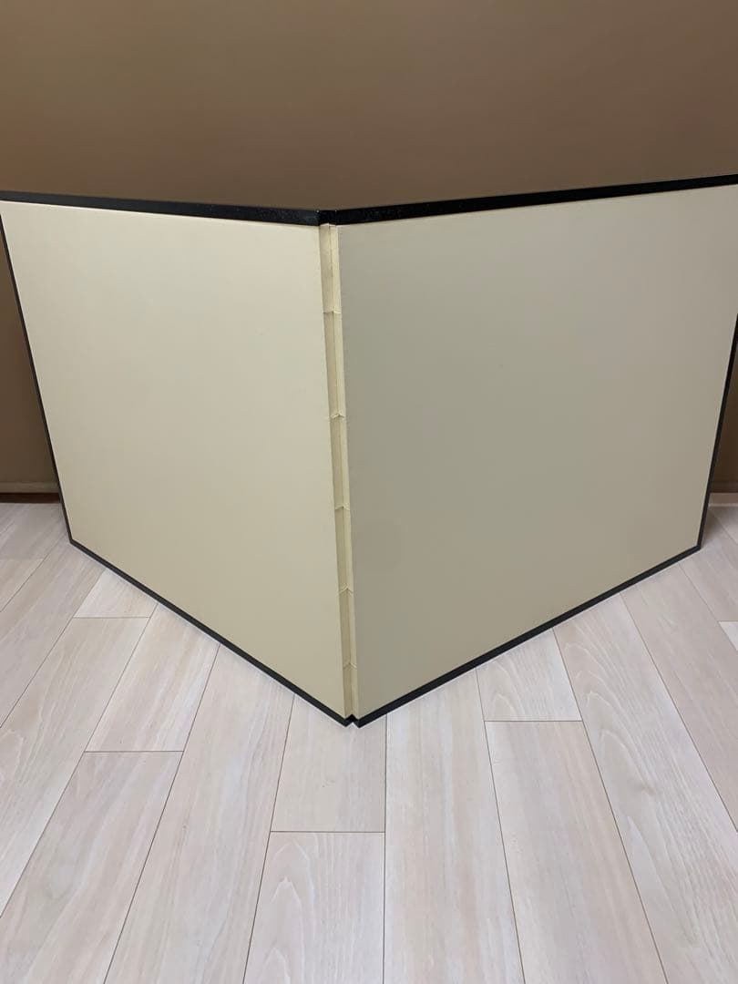 【美品】 茶道具 風炉先屏風 風炉先　総張 裏白　黒塗枠 雲鵬