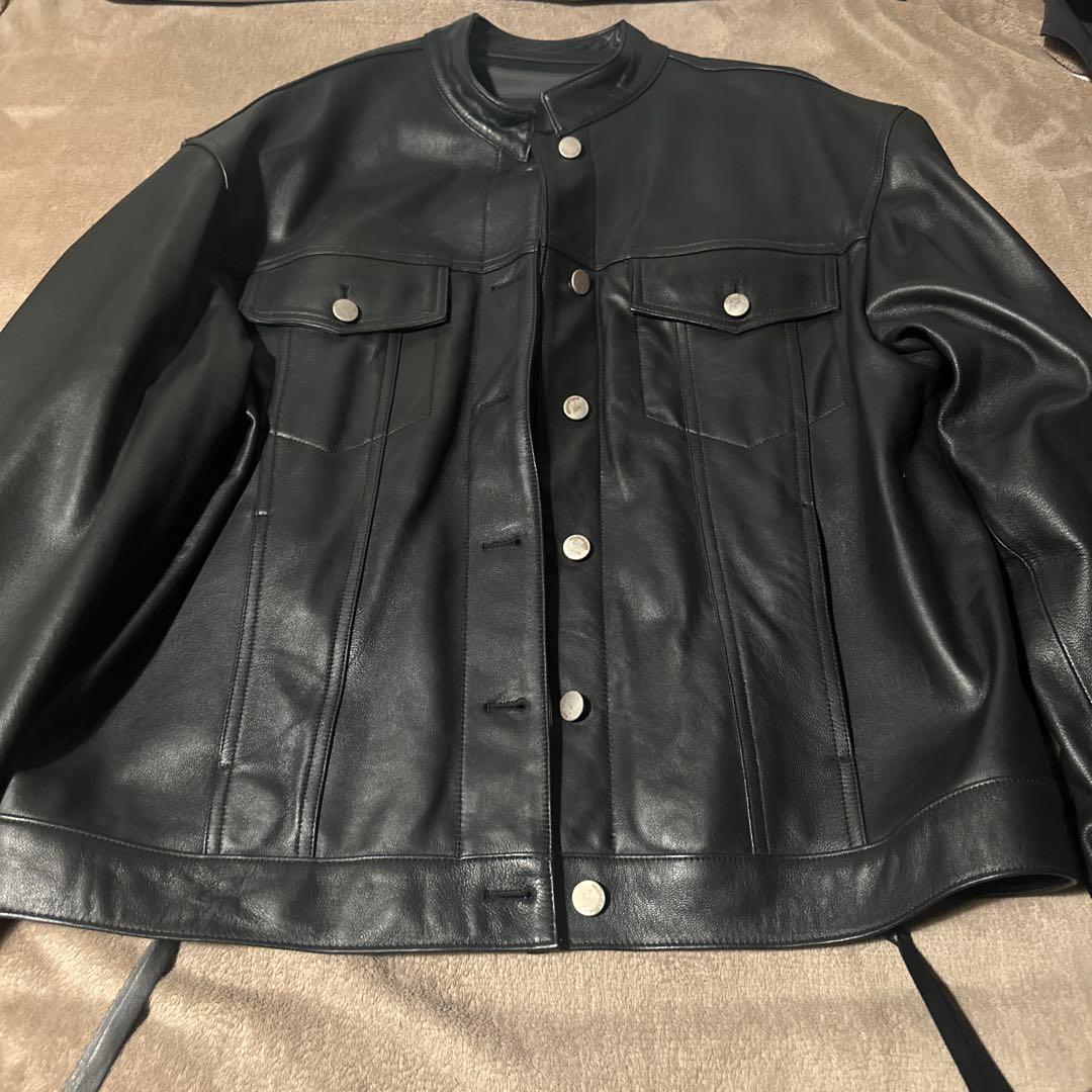 ブラック レザー ジャケット 黒　梨泰院クラス キムダミ チョイソ 値下げ済