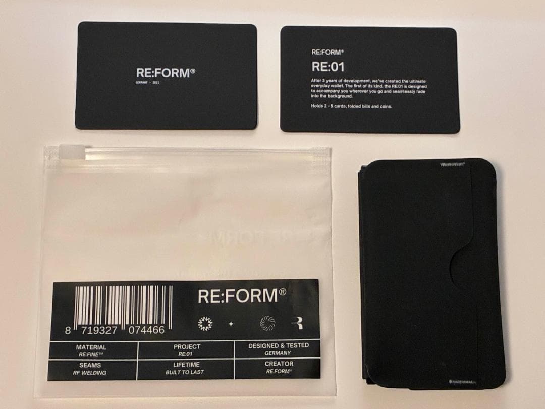 【美品】RE:FORM RE:01 スリーブ 財布 ウォレット ミニマル