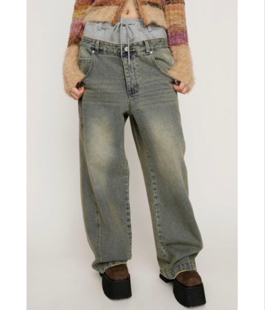 SLY LAYERED WAIST DOCKING PT レイヤード ウエスト