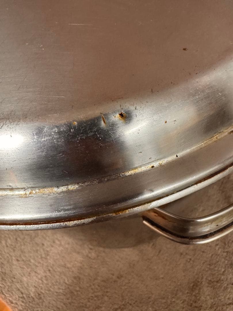 大屋製作所 クローバー 18-8ステンレス 寸胴鍋 32L 直径35cm