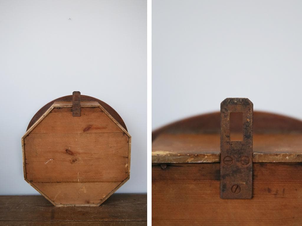 フランスアンティーク木製壁掛け時計/手巻きウォールクロック(86-265)