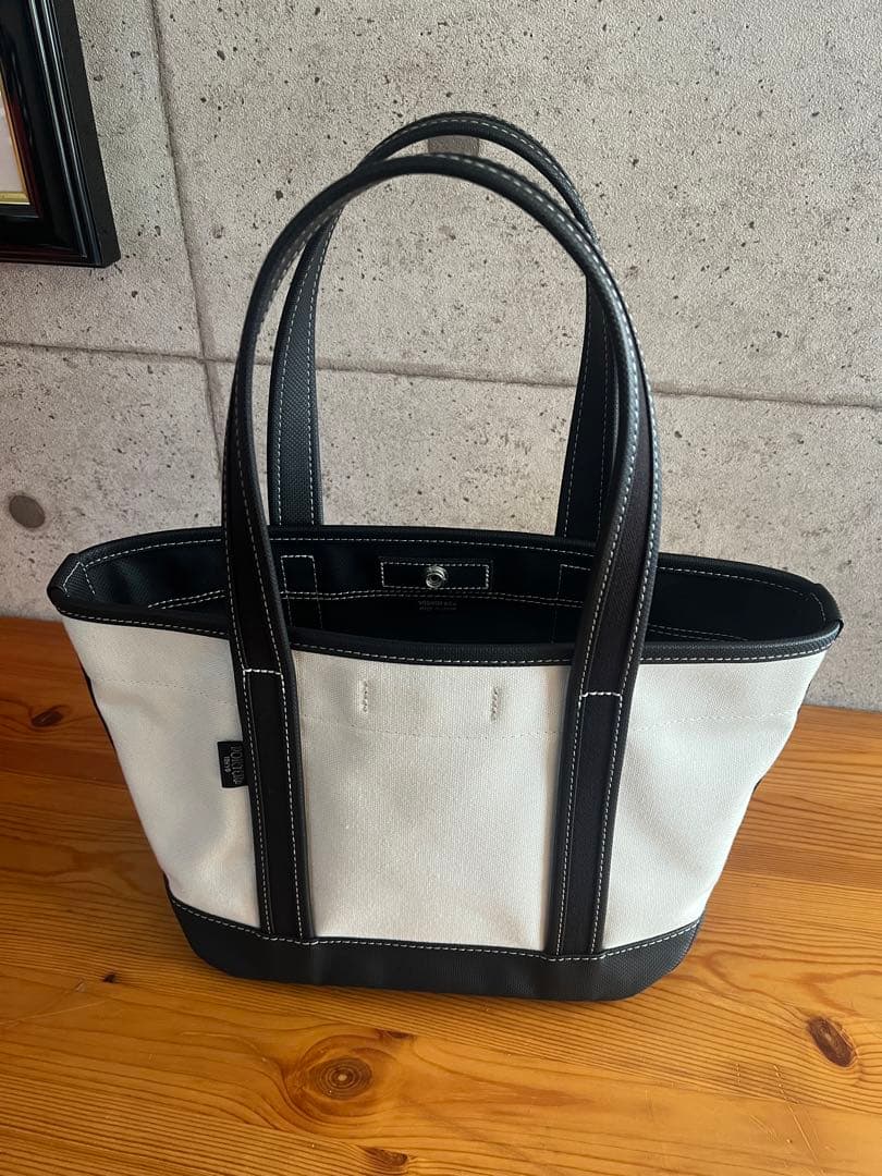【極美品】Porter キャンバス トートバッグ ホワイト/ブラック