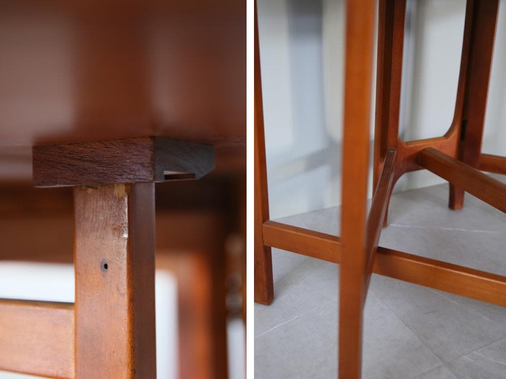 英国アンティーク木製ゲートレッグテーブル/ダイニング机バタフライ(91-73)